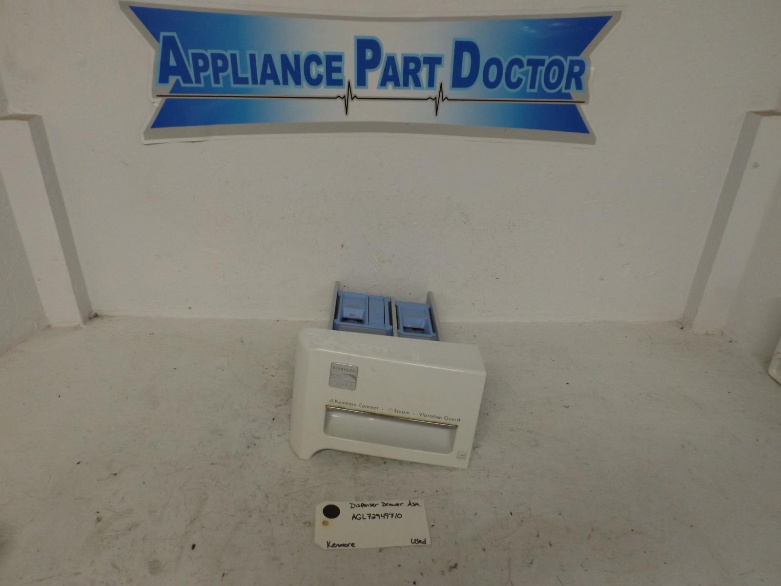 Kenmore Washer AGL72949710 Dispenser Drawer Assembly Used Kenmore Washer AGL72949710 Dispenser Drawer Assembly Used